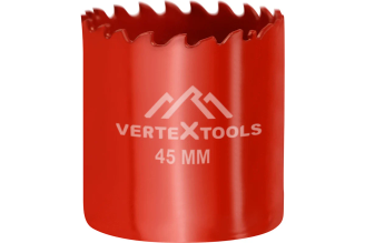 Биметаллическая коронка vertextools 2525-45 по металлу 45 мм