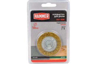 Кордщетка радиальная Hammer Flex 207-205, 50 мм, хвостовик 6 мм