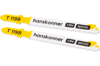 Пилки для лобзика Hanskonner H02-119B по дереву, 2 шт
