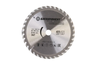 Диск пильный по дереву (190x20/16 мм; Z36) БОЕКОМПЛЕКТ B9022-190-20/16-36