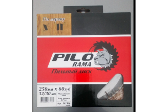 Диск пильный по дереву Pilorama 502560, 255х32/30 мм, 60 зубьев
