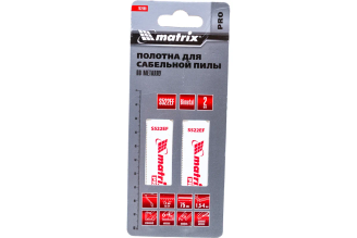 Полотна по металлу для сабельной пилы MATRIX S522EF 782008, 75 мм, 2 шт.