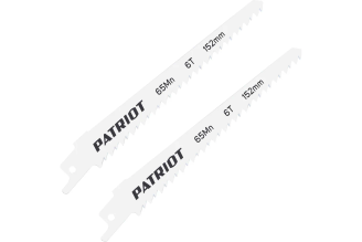 Полотно пильное по дереву (2 шт; 152х19х1.27 мм; 6TPI) для сабельной пилы PATRIOT 814010501