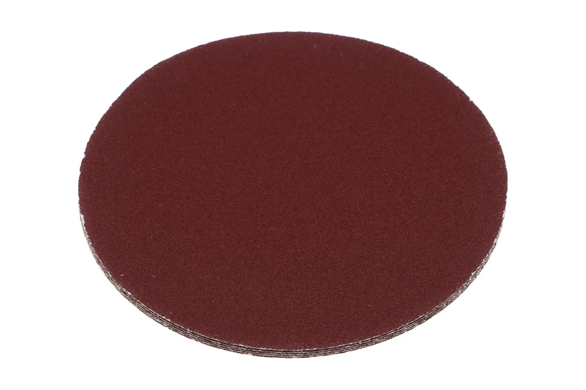 Круг шлифовальный из абразивной бумаги на велкро основе 125 мм, без отверстий, P100, 125 мм, 5 шт ЕРМАК 608-011