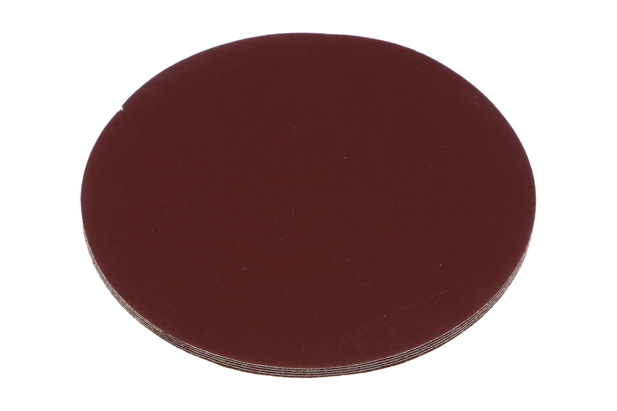 Круг шлифовальный из абразивной бумаги на велкро основе 125 мм, без отверстий, P320, 125 мм, 5 шт ЕРМАК 608-014