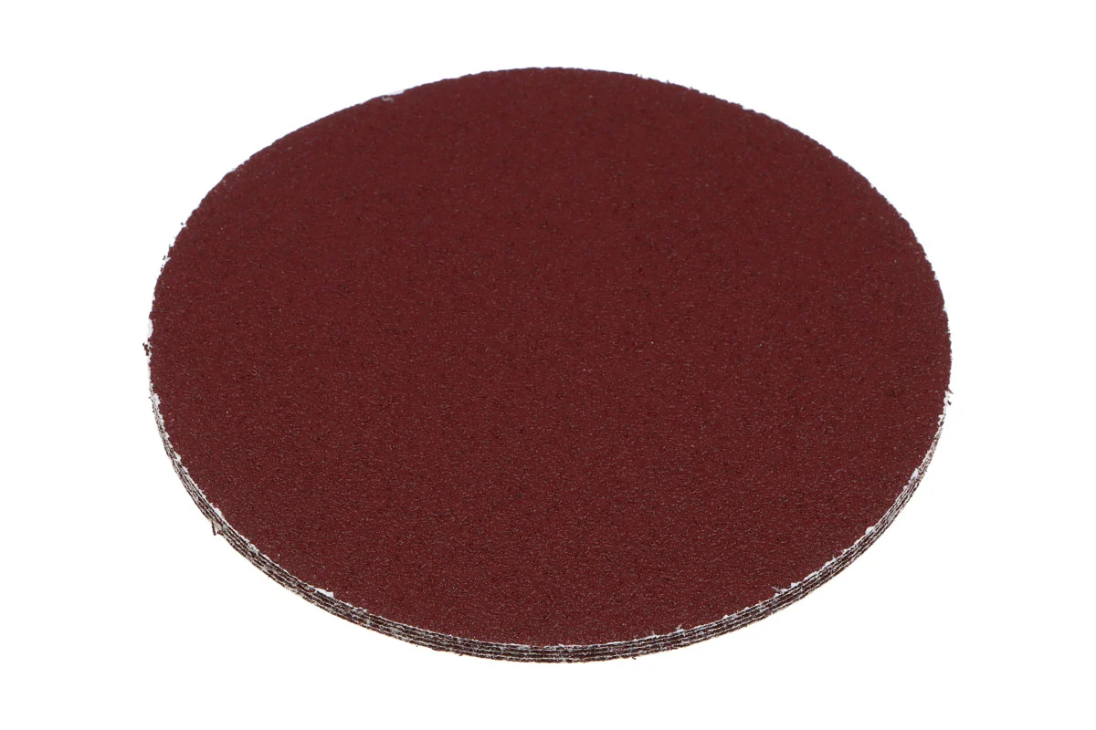 Круг шлифовальный из абразивной бумаги на велкро основе 125 мм, без отверстий, P80, 125 мм, 5 шт ЕРМАК 608-010