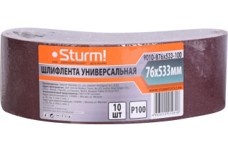 Шлифлента 533х76 мм зерно 100 Sturm 9010-B76x533-100, 10 шт.