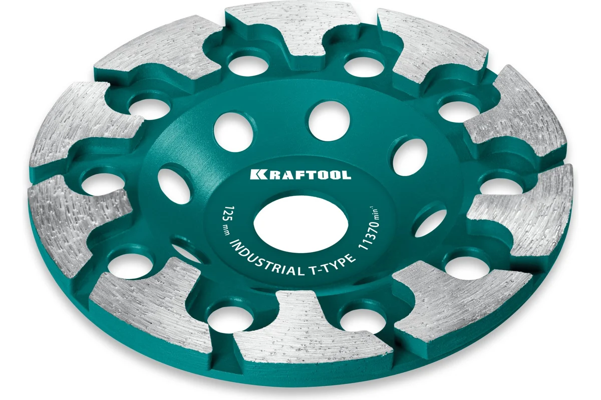 Сегментная алмазная чашка KRAFTOOL Industrial T-Type d 125 мм 33446-125