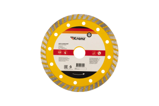 Диск алмазный отрезной турбо KRANZ 150x22.2x2.4x10 мм KR-90-0122
