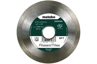 Круг алмазный сплошной Classic по плитке 115х22,2 мм Metabo 628555000