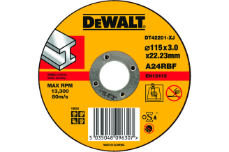 Диск отрезной по металлу 115х22.2 мм Dewalt DT 42201, арт. 15500862