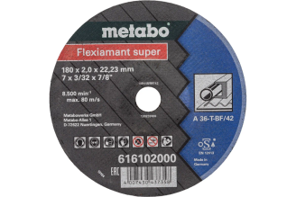 Отрезной диск Metabo по металлу 180х22.2х2 мм 616102000