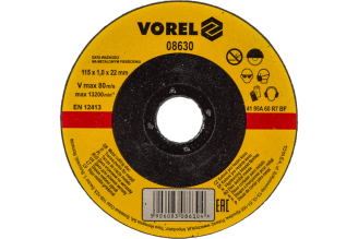 Отрезной диск по металлу VOREL 08630 115х1х22,2 мм