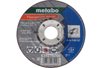 Круг обдирочный Flexiamant S по стали 115x6x22.2 мм A24T Metabo 616275000