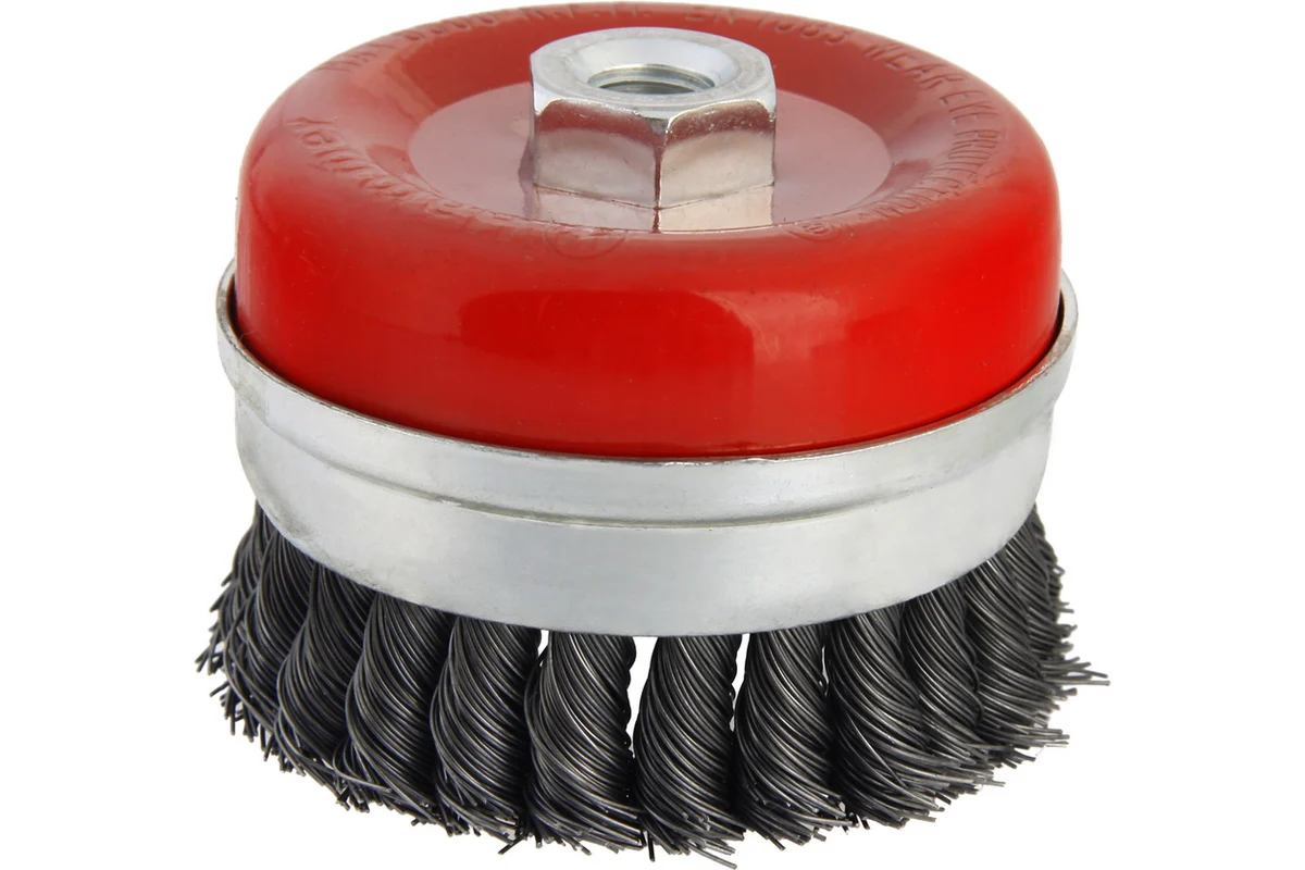 Кордщетка чашеобразная усиленная кольцом Flex 207-111 (85 мм; M14; витая проволока) для УШМ HAMMER 32450