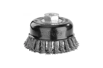 Проволочная щетка с гайкой INGCO Industrial WB20755, 75 мм, M14
