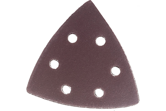 Универсальный шлифовальный треугольник STAYER на велкро основе 6 отверстий Р100 93x93x93 мм 5 шт. 35460-100
