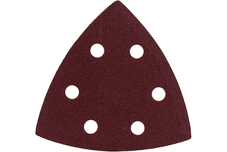 Универсальный шлифовальный треугольник STAYER на велкро основе 6 отверстий Р180 93x93x93 мм 5 шт. 35460-180