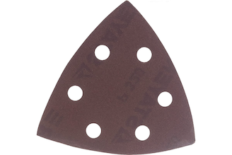 Универсальный шлифовальный треугольник STAYER на велкро основе 6 отверстий Р320 93x93x93 мм 5 шт. 35460-320