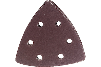 Универсальный шлифовальный треугольник STAYER на велкро основе 6 отверстий Р80 93x93x93 мм 5 шт. 35460-080