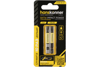 Биты T30 50 мм 2 шт Hanskonner HT30-50-2T