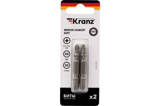 Набор двусторонних бит KRANZ KR-92-0453 PZ, 2 шт, 50 мм