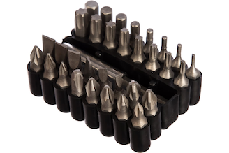 Биты Cr-V, с магнитным адаптером, в ударопрочном держателе, 33 предмета STAYER 26085-H33