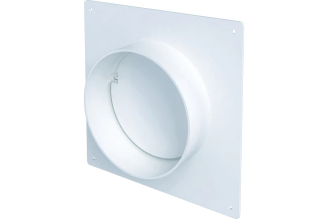 Соединитель вентиляционный с накладной пластиной и обратным клапаном 125 мм для круглых воздуховодов РемоКолор 52-8-211