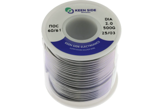Припой KEEN SIDE 192758 Sn60/Pb40, 2 мм, 500 г, flux