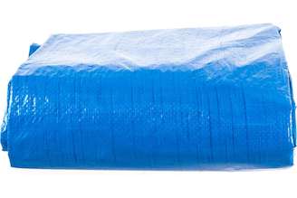 Универсальный тент-полотно Зубр из тканого двухслойного полимера с люверсами водонепроницаемый 4х5 м 12550-04-05