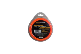 Леска для триммера Hanskonner HK3535-3.0-S4-15, 3 мм, 15 м, квадрат