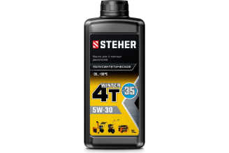 Зимнее полусинтетическое масло 4Т-5W30 для 4-тактных двигателей 1 л STEHER 76012-1