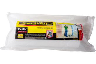 Защитная укрывочная пленка STAYER HDPE 12 мкм 2x50 м в рулоне 1225-15-50