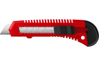 Нож из АБС пластика со сдвижным фиксатором Зубр АБС-18, сегмент, лезвия 18 мм, 09155_z01