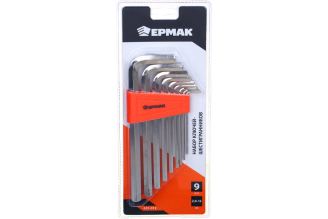 Набор ключей - шестигранников ЕРМАК 2,0-12мм, удл.,9шт. (012) 657-012