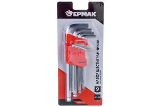 Набор шестигранников ЕРМАК HEX+BallpointHex, 9 шт (1.5-10мм), блистер, JF 2160A 657-172