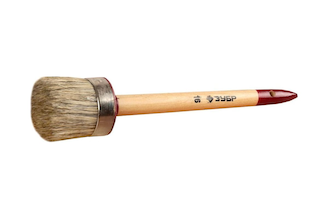 Круглая кисть Зубр Мастер Универсал светлая щетина деревянная ручка №16x55 мм 01501-55