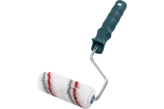 Малярный мини-валик РемоКолор "Мультиколор" с рукояткой, ось 6 мм, D 15 мм, 100 мм 06-1-626