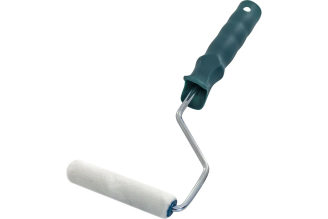 Малярный мини-валик РемоКолор "Велюр" с рукояткой, ось 6 мм, D 15 мм, 100 мм 06-1-926