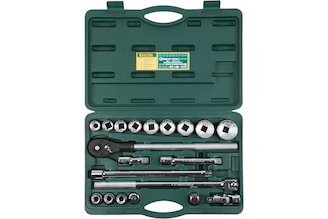 Набор торцовых головок для крупногабаритной техники KRAFTOOL Truck 20 20 предм. (3/4") 27895-H20 27895-H20_z01