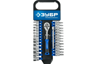 Набор торцовых головок ЗУБР Профессионал ТМ-28, 28 предметов 27645-H28_z01