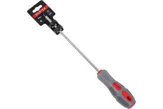 Крестовая отвертка BARTEX PH2x200 мм, антискользящая двухкомпонентная рукоятка, CrV сталь 138287