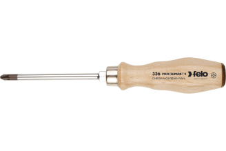 Ударная отвертка Felo PZ3x150 33630590 с деревянной рукояткой