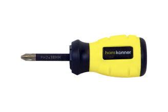 Крестовая отвертка Hanskonner 2x38 алмазный наконечник, твердость 59 HRC, S2, HK1040-16-PH2-38
