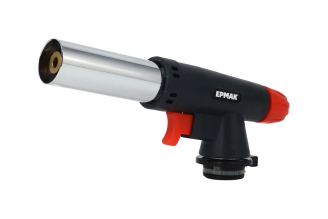 Горелка газ. с пьезо, цанг. захват, ЕРМАК широкое сопло, пласт., латунь; 16х5,5х3,2см 116-028