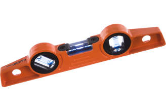 Алюминиевый литой уровень HARDEN Торпедо, 3 глазка, 254 мм., магнитная система 580522