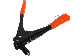 Заклёпочник с набором заклёпок ЕРМАК 225 мм, 2.4 мм х 20 шт, 3.2 мм x 20 шт, 4.0 мм x 10 шт, 4.8 мм x 10 шт 671-012