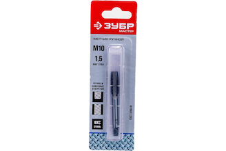 Ручной одинарный метчик для нарезания метрической резьбы Зубр "МАСТЕР" М10x1,5 4-28004-10-1.5
