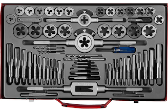 Набор метчиков и плашек ЗУБР сталь 9ХС, 65 предметов 28118-H65_z01