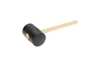 Резиновая киянка KRANZ 1130 г с деревянной рукояткой KR-12-8146